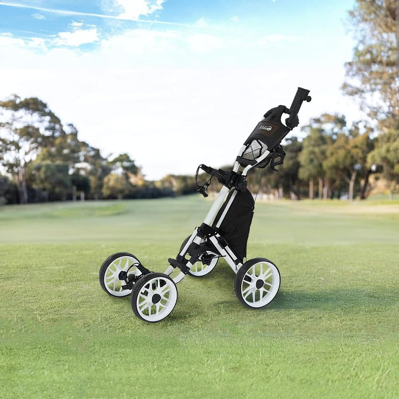 Louis Donné 4-Wheel Folding Golf Cart – White