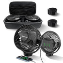 MAGOLFIN - 2-Pack Rechargeable Magnetic Golf Cart Fan