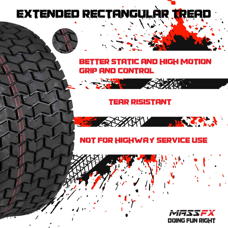 MASSFX Turf Tire Set for Golf Carts & Mowers (2-Pack)