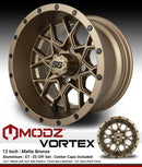 MODZ Vortex Bronze 12” Golf Cart Wheels & DOT Tires (Set of 4)