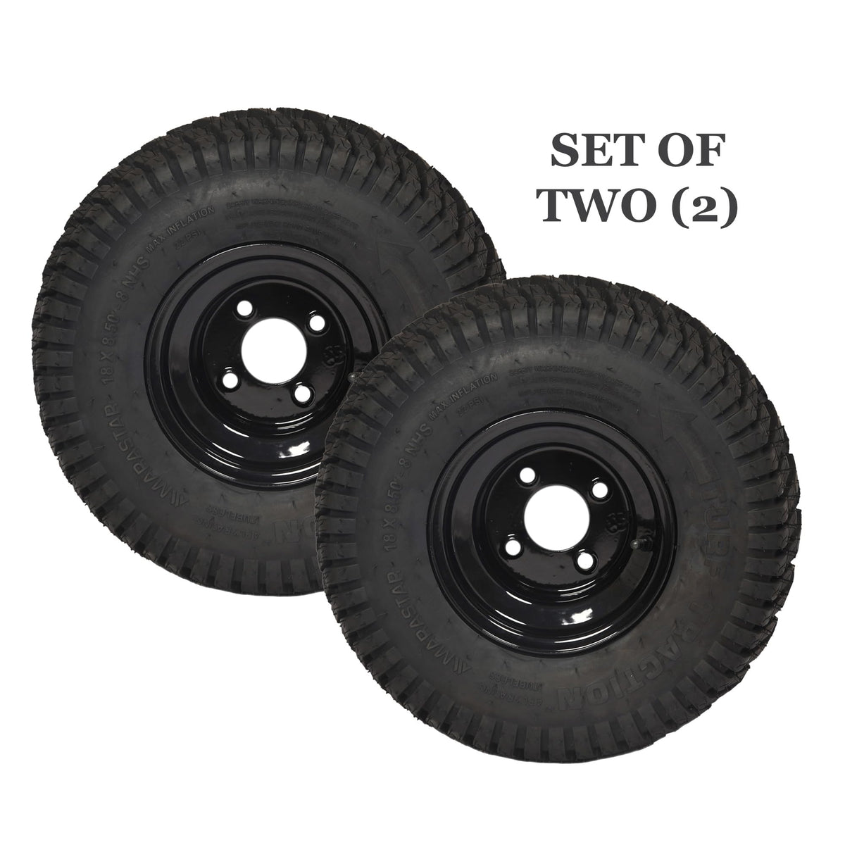 16x6.50-8 Lawn Mower Tires, 16x6.5x8 Lawn Tractor Tire, 4 PLY Tubeless, for Tractor Riding Mower Golf Carts, Set of 2