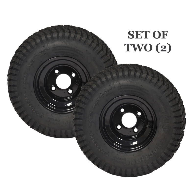 Marastar 18x8.50-8 Golf Cart Turf Tire & Wheel Set – 2 Pack