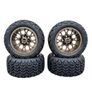  Matte Bronze All-Terrain Golf Cart Wheel & Tire Set (4-Pack) 20x10-12