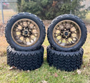  Matte Bronze All-Terrain Golf Cart Wheel & Tire Set (4-Pack) 20x10-12