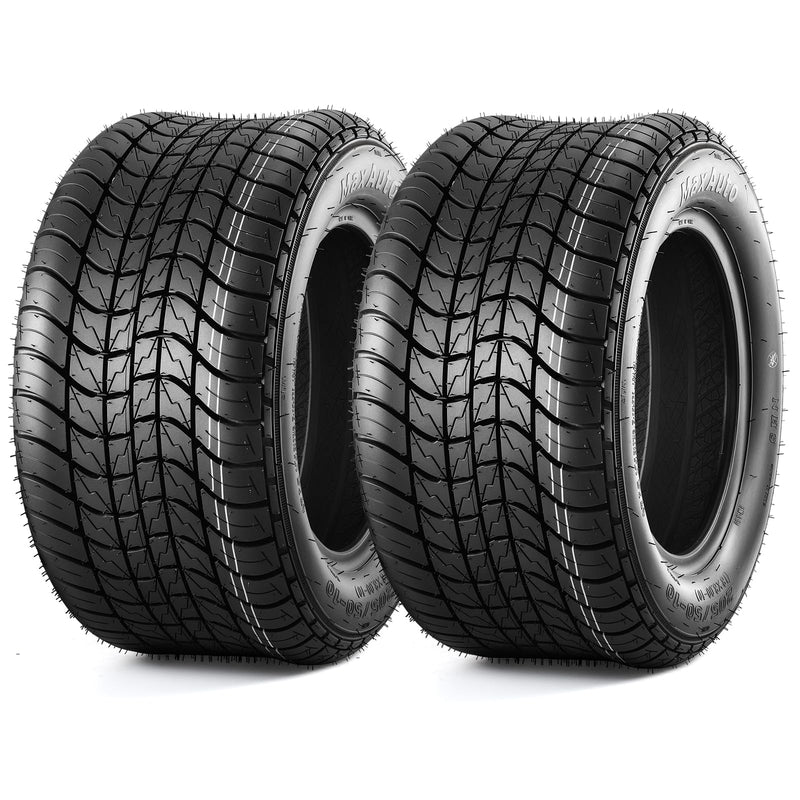 MaxAuto 205/50-10 Low-Profile Golf Cart Tires – Set of 2