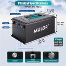 Mulor 48V 100Ah Lithium Golf Cart Battery - Bluetooth & Monitor