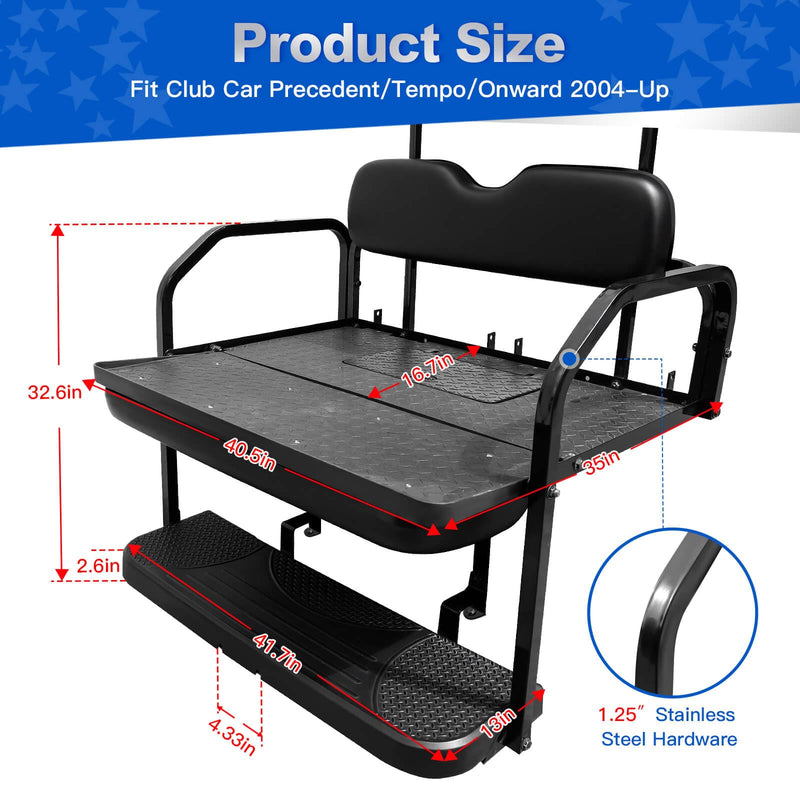 NOKINS Club Car Rear Flip Seat Kit – Precedent/Tempo/Onward