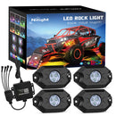 Nilight RGB Rock Lights Kit with Bluetooth Control
