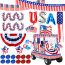 Patriotic Golf Cart Decoration Kit – 4th of July Parade Set