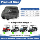 QUNSUNUS 6-Passenger Golf Cart Cover with UV & Rain Protection