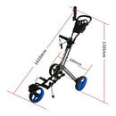 Qwik-Fold 360 Swivel 3-Wheel Golf Push Cart