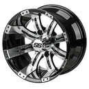 RM Cart - 20x10-12 Casino 12” Black Wheels Sierra Sport Tires x 4