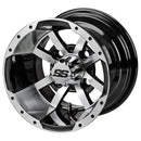 RM Cart - Maltese Cross 10” Black Wheels with 205/50-10 Tires (Set of 4)