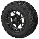 RM Cart - Ninja 12” Matte Black Wheels with Black Trail Tires x 4