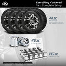 RM Cart 10" Warlock Golf Cart Wheels & Tire Set – 4 Pack