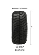 RM Cart Warlock Golf Cart Wheel & Tire Set – 4 Pack