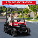 Red 24V Kids Ride-On Golf Cart with Remote & Storage