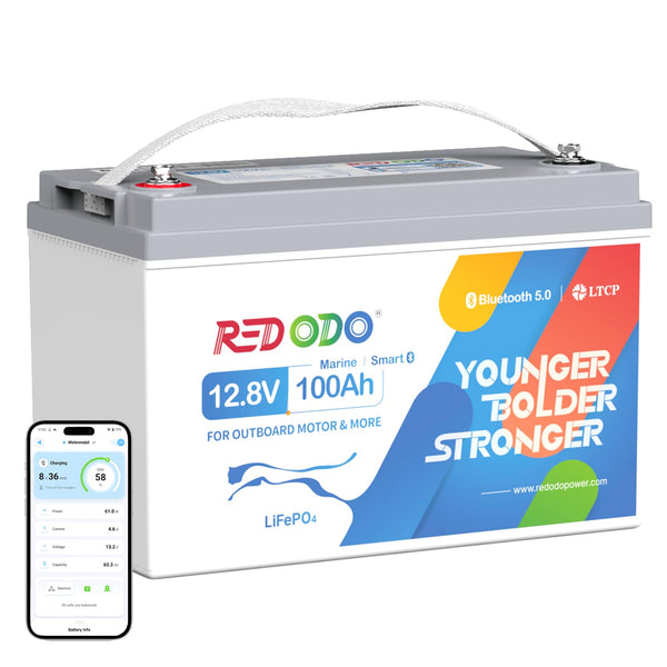 Redodo 12V 100Ah Bluetooth LiFePO4 Battery – Group 31