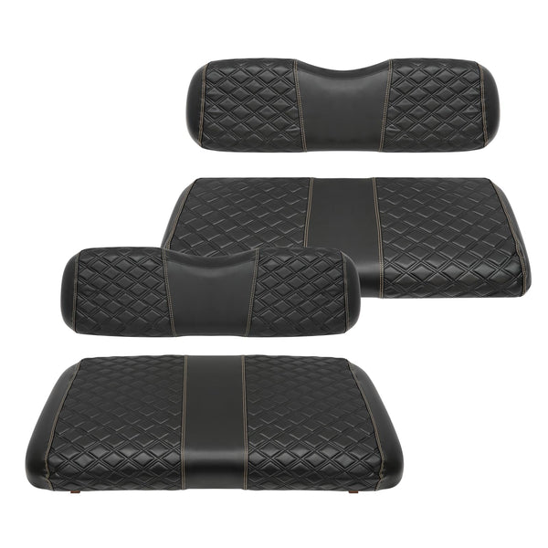 SAMXOMAP Black Vinyl Seat Cover Kit for EZGO TXT (1994–2013)