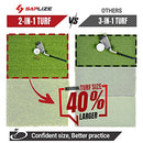 SAPLIZE Foldable Dual-Turf Golf Hitting Mat 23" x 16"