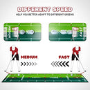 SAPLIZE Two-Speed Putting Mat 10ft with Mirror