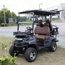 SDLANCH Black Luxury Electric Golf Cart with Brown Seats