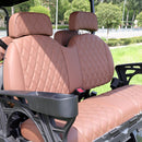 SDLANCH Black Luxury Electric Golf Cart with Brown Seats