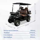 SDLANCH Black Luxury Electric Golf Cart with Brown Seats
