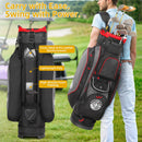 Shopsource Black Red Lightweight Golf Cart Bag