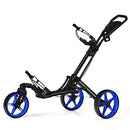 Tangkula 3-Wheel Golf Push Cart with 360° Swivel Front Wheel