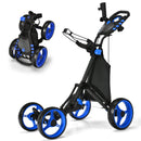 Tangkula 4-Wheel Foldable Golf Cart with Storage & Brake