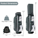 Tangkula Lightweight Gray Golf Cart Bag