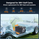 Techex 36V 100Ah Lithium Golf Cart Battery Kit