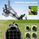 Tedycatt 3-Wheel Swivel Golf Push Cart with Cooler Bag