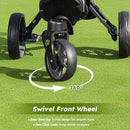 Tedycatt 360° Folding Golf Push Cart with Cooler & Umbrella Mount