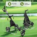 Tedycatt 360° Folding Golf Push Cart with Cooler & Umbrella Mount