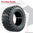 Timberwolf 22” Golf Cart All-Terrain Tire Set (4-Pack) - 22x10-12