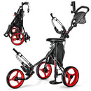 Ultimate 3-Wheel Golf Push Cart with Seat