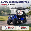 Viplay 4-Seat Electric Golf Cart in Blue
