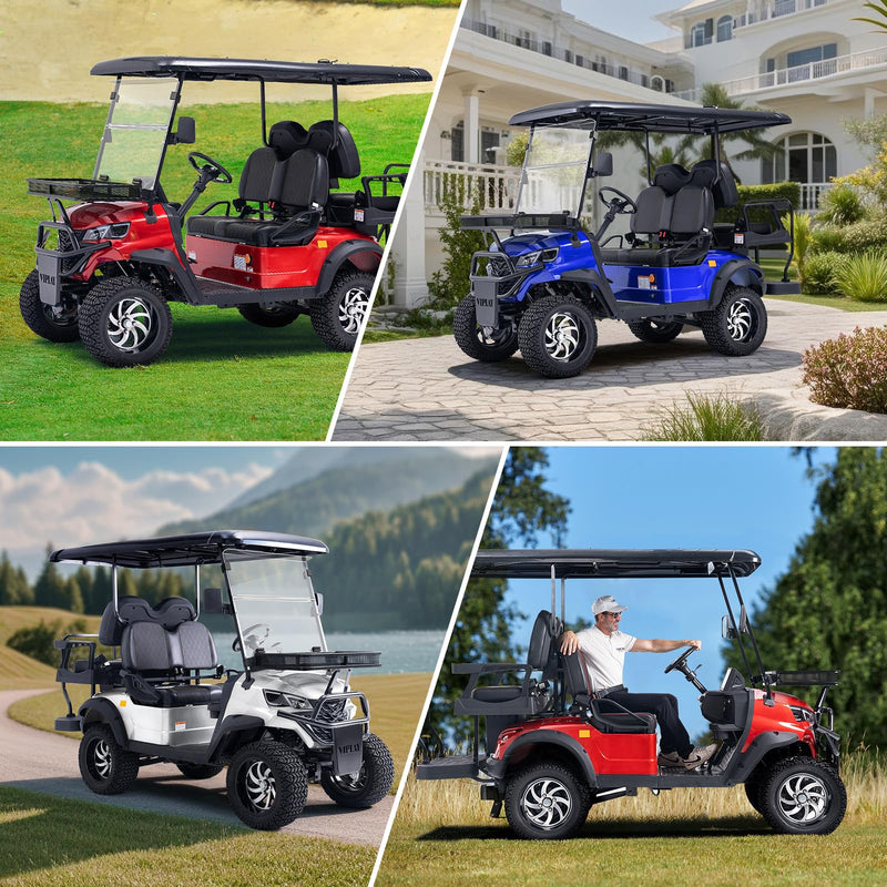 Viplay 4-Seat Electric Golf Cart in Blue