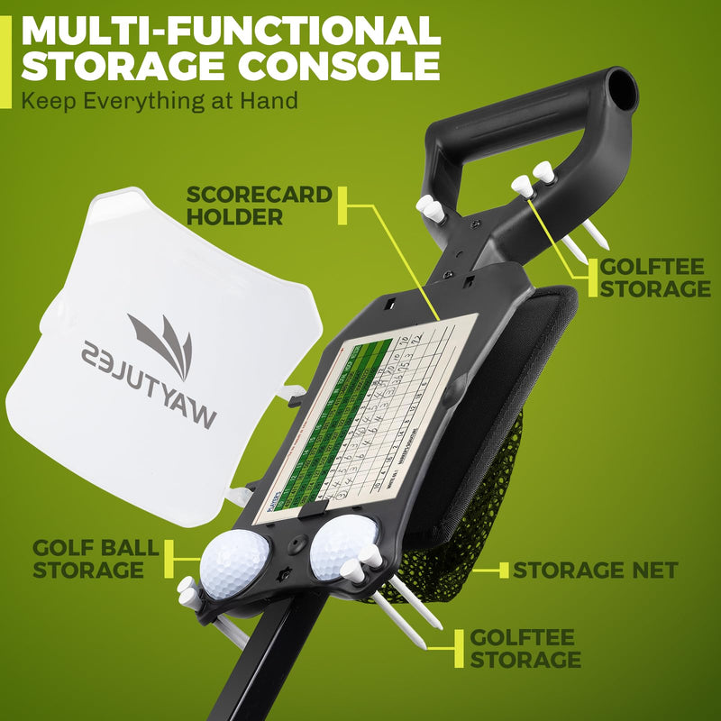 WAYTULES Lightweight Folding Golf Pull Cart – Black