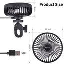 WEKANI Clip-On Golf Cart Fan
