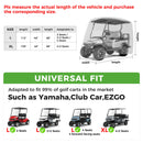 Waterproof Golf Cart Cover for 2–6 Passenger Models Fits Yamaha EZGO Club Car