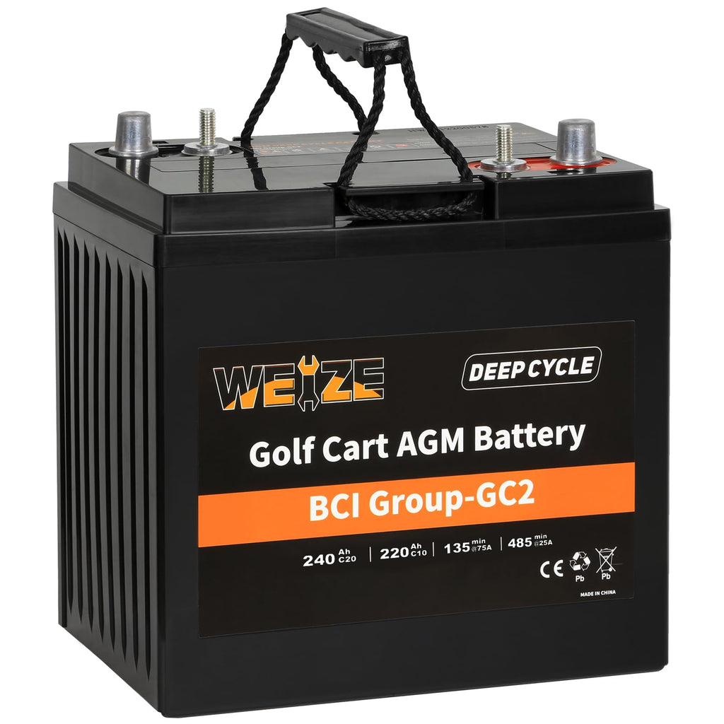 Weize GC2 6V 240Ah Deep Cycle AGM Golf Cart Battery