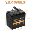 Weize GC2 6V 240Ah Deep Cycle AGM Golf Cart Battery