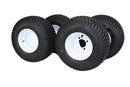 White Steel Golf Cart Wheels with Turf Tires – Set of 4 18X8.50-8"