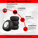 White Steel Golf Cart Wheels with Turf Tires – Set of 4 18X8.50-8"