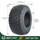 Wolf Pack 18x8.50-8 All-Terrain Golf Cart Tire Set - 4 Sets