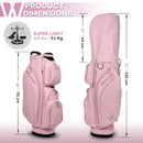 Wongle Pink Womens Golf Cart Bag