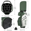 Wosofe PU Leather White Black Green Golf Cart Bag
